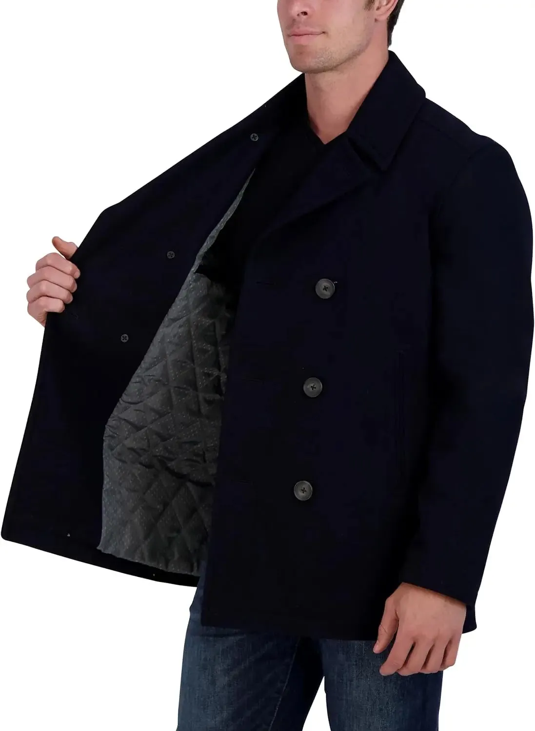 Plus Sized Men's Peacoat in Wool by Nautica