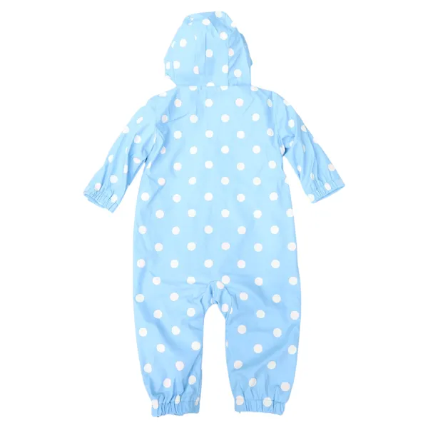 Polkadot Colour Change Rain Suit - Blue