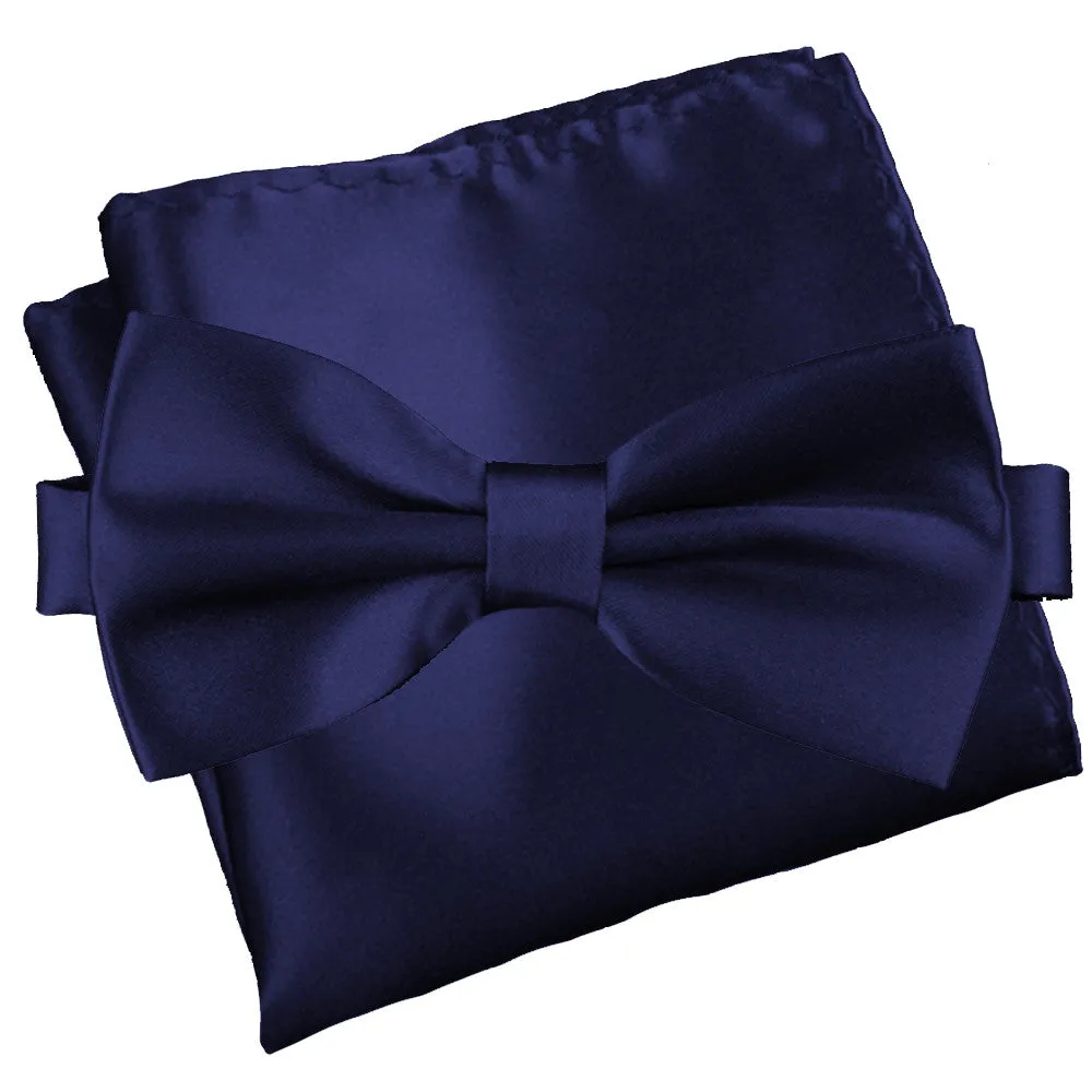 Prussian Blue [Silky Smooth] - Bow Tie and Pocket Square Matching Set