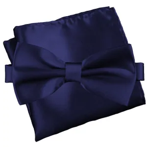 Prussian Blue [Silky Smooth] - Bow Tie and Pocket Square Matching Set