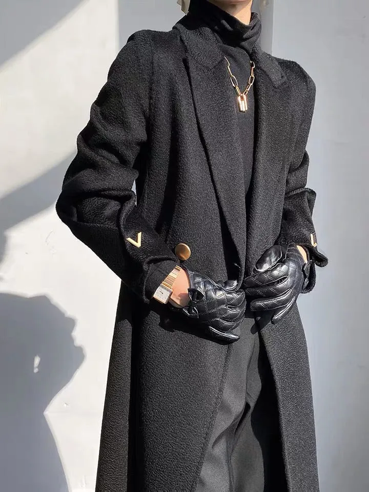 Quality winter  ladies luxury fashion cashmere wool coat jacket