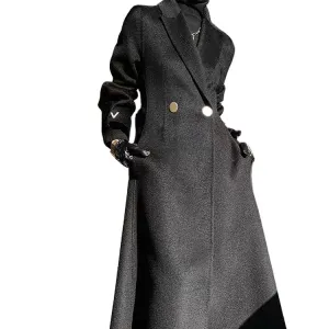 Quality winter  ladies luxury fashion cashmere wool coat jacket