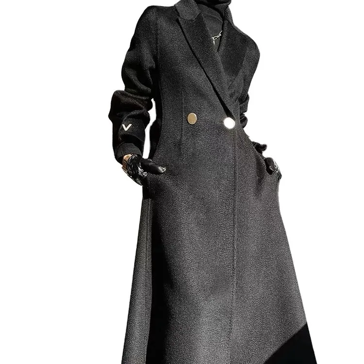 Quality winter  ladies luxury fashion cashmere wool coat jacket