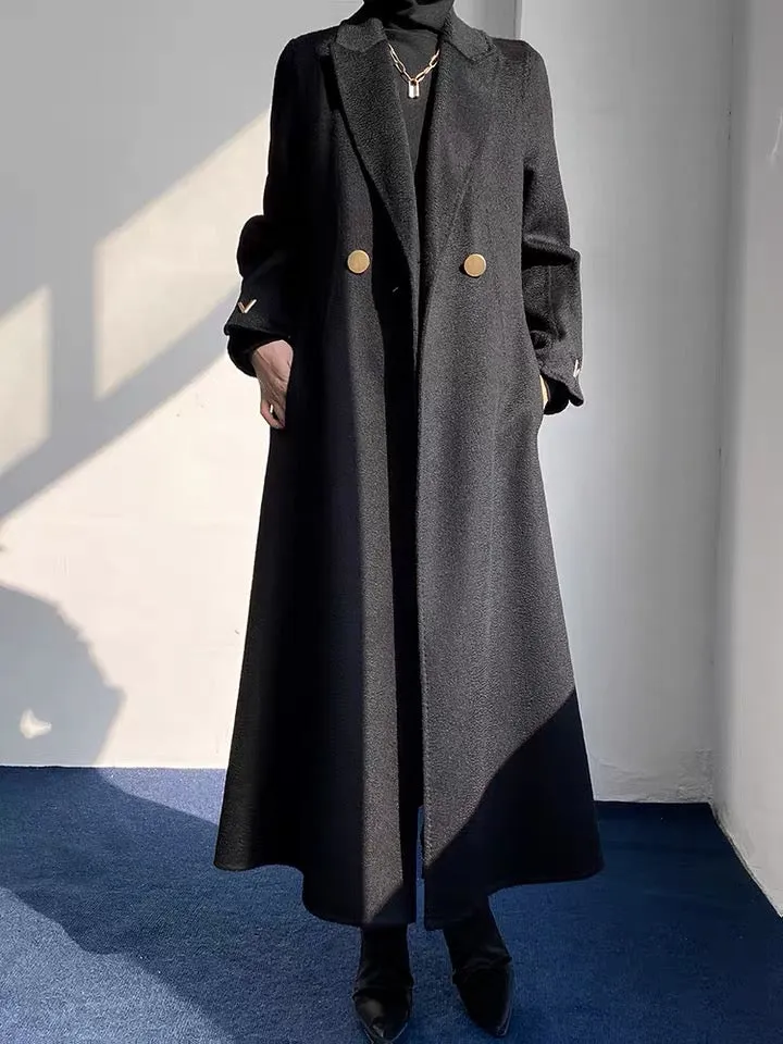 Quality winter  ladies luxury fashion cashmere wool coat jacket