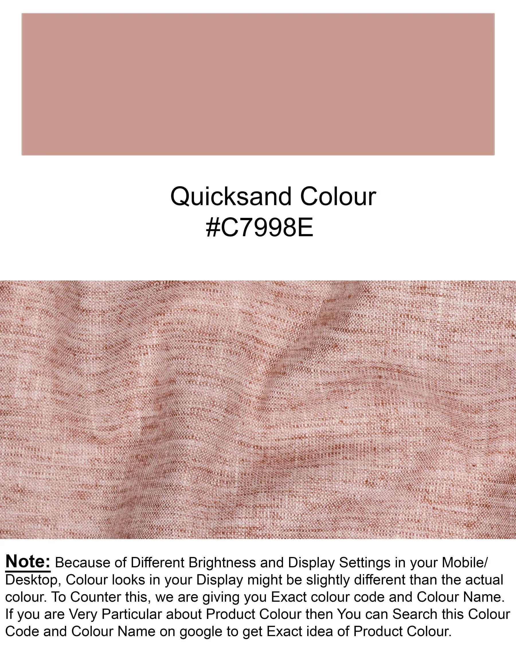 Quicksand Brown Luxurious Linen Sports Blazer