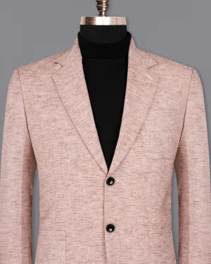 Quicksand Brown Luxurious Linen Sports Blazer