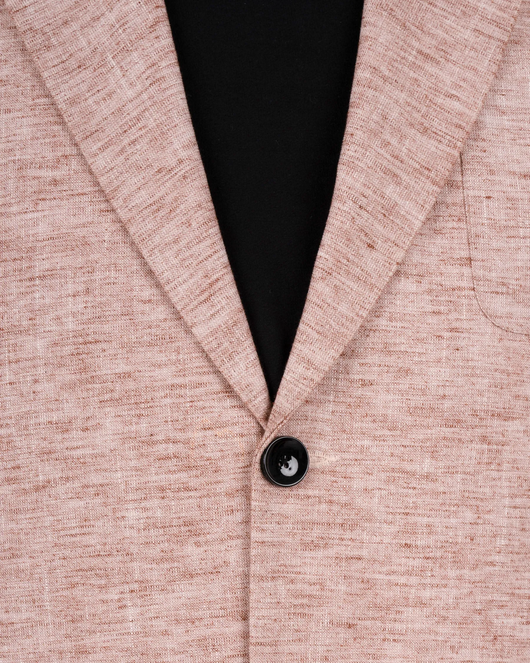 Quicksand Brown Luxurious Linen Sports Blazer