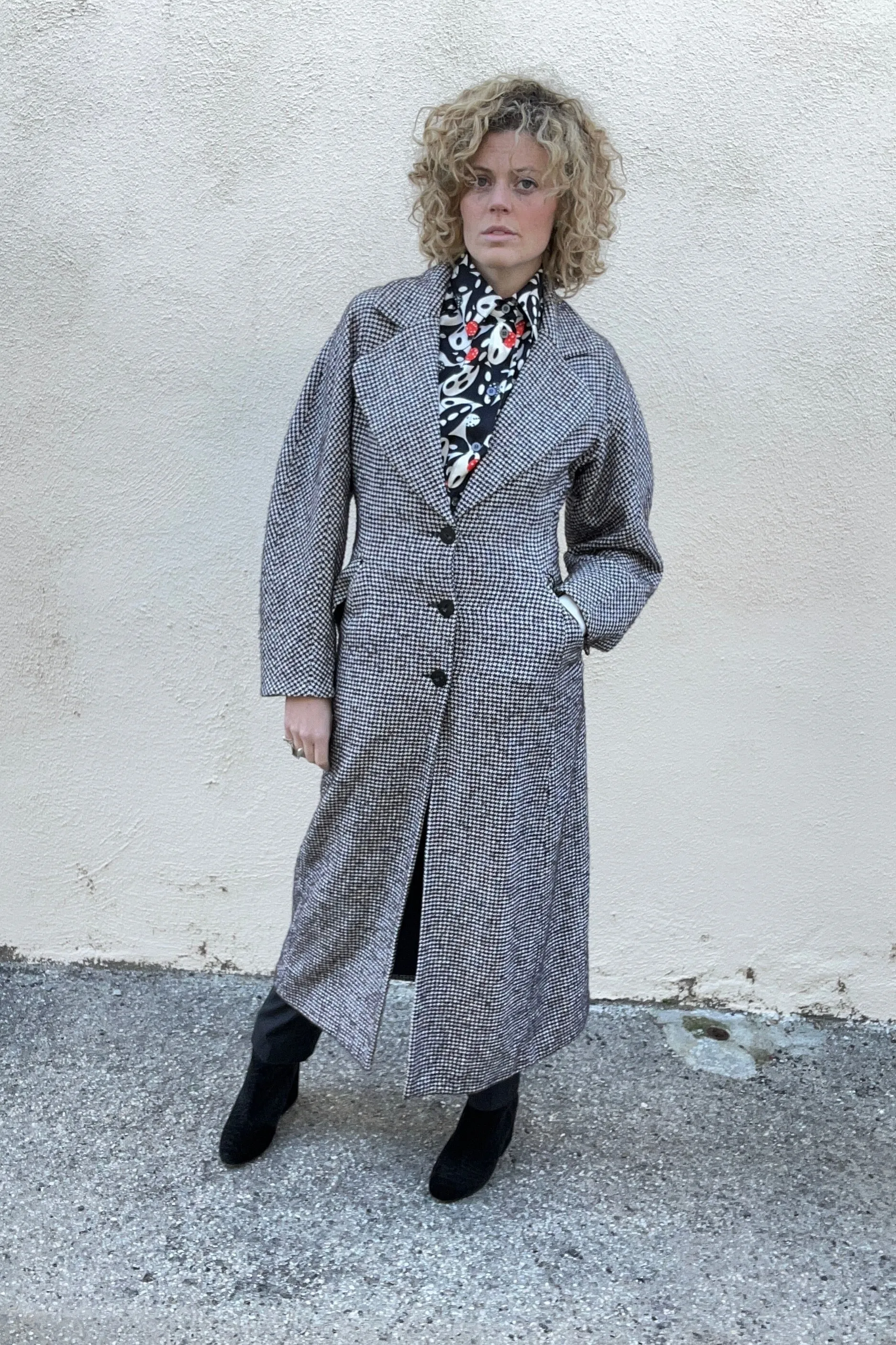 Rachel Comey Houndstooth Wool Coat