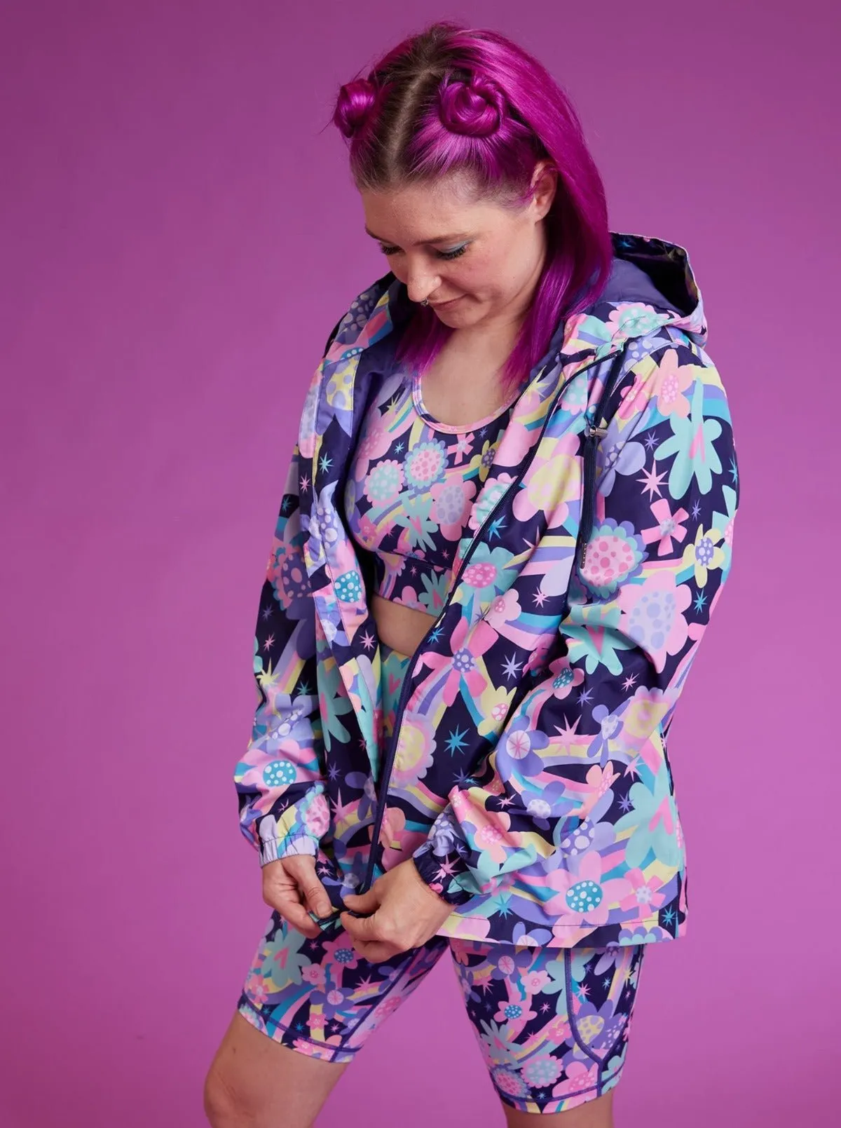 Rainbow Bouquet Raincoat - Adults