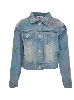 Rainbow Crystal Denim Jacket