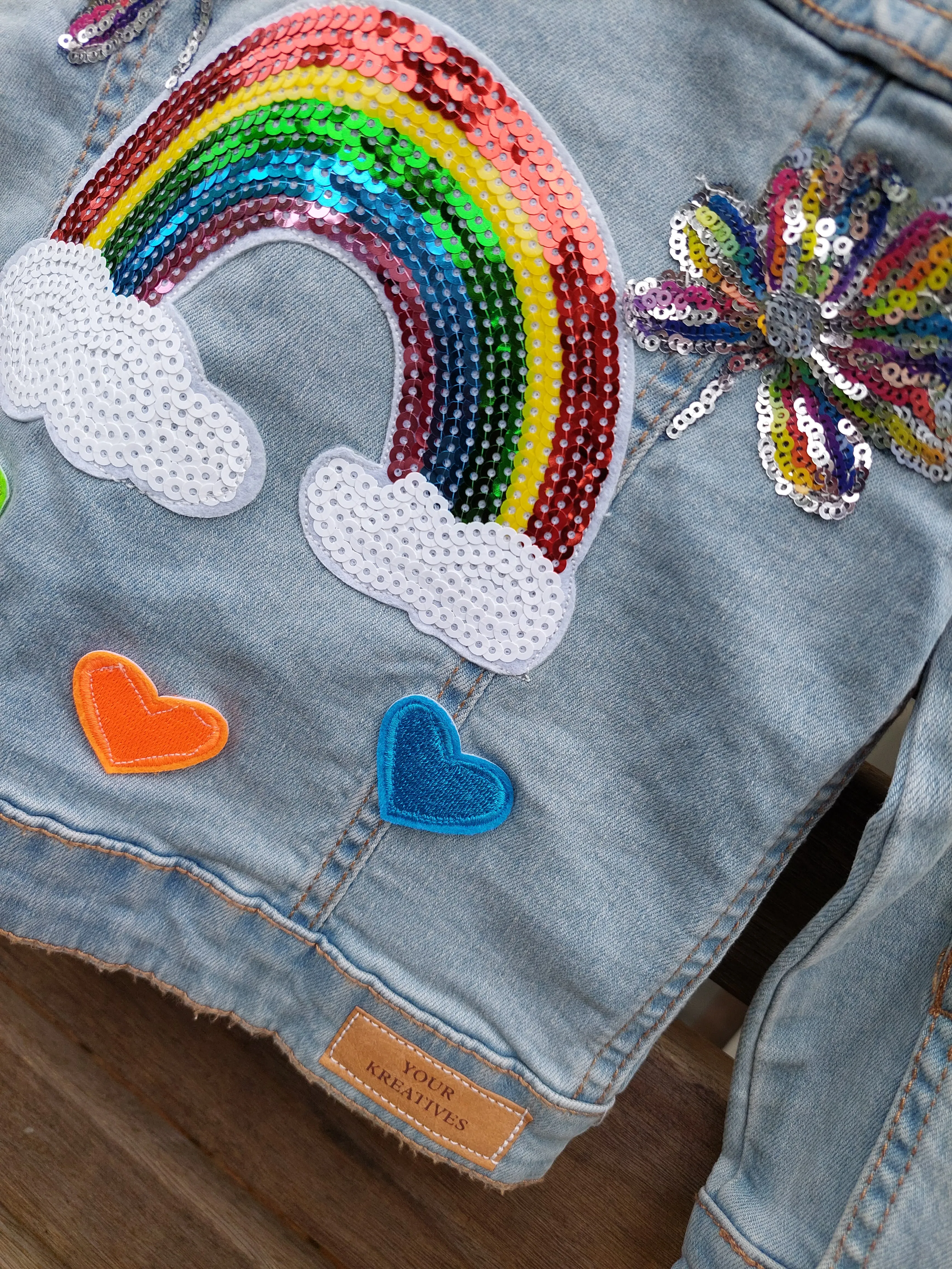 Rainbow sequence jacket