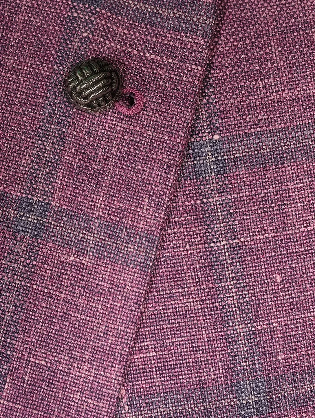 Raspberry Windowpane Loro Piana Wool/Silk/Linen Hampton Contemporary Fit Blazer - Jack Victor