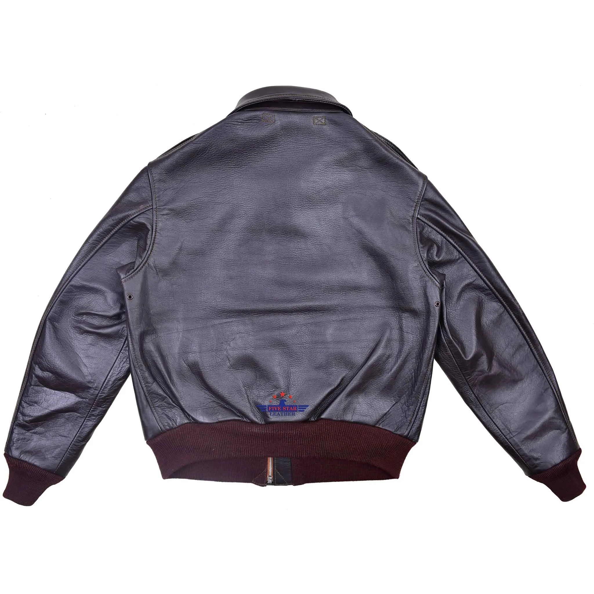 Repro A2 RW Clothing Co Contract No. W535 AC-27752 Real Horsehide Leather Seal Brown Jacket
