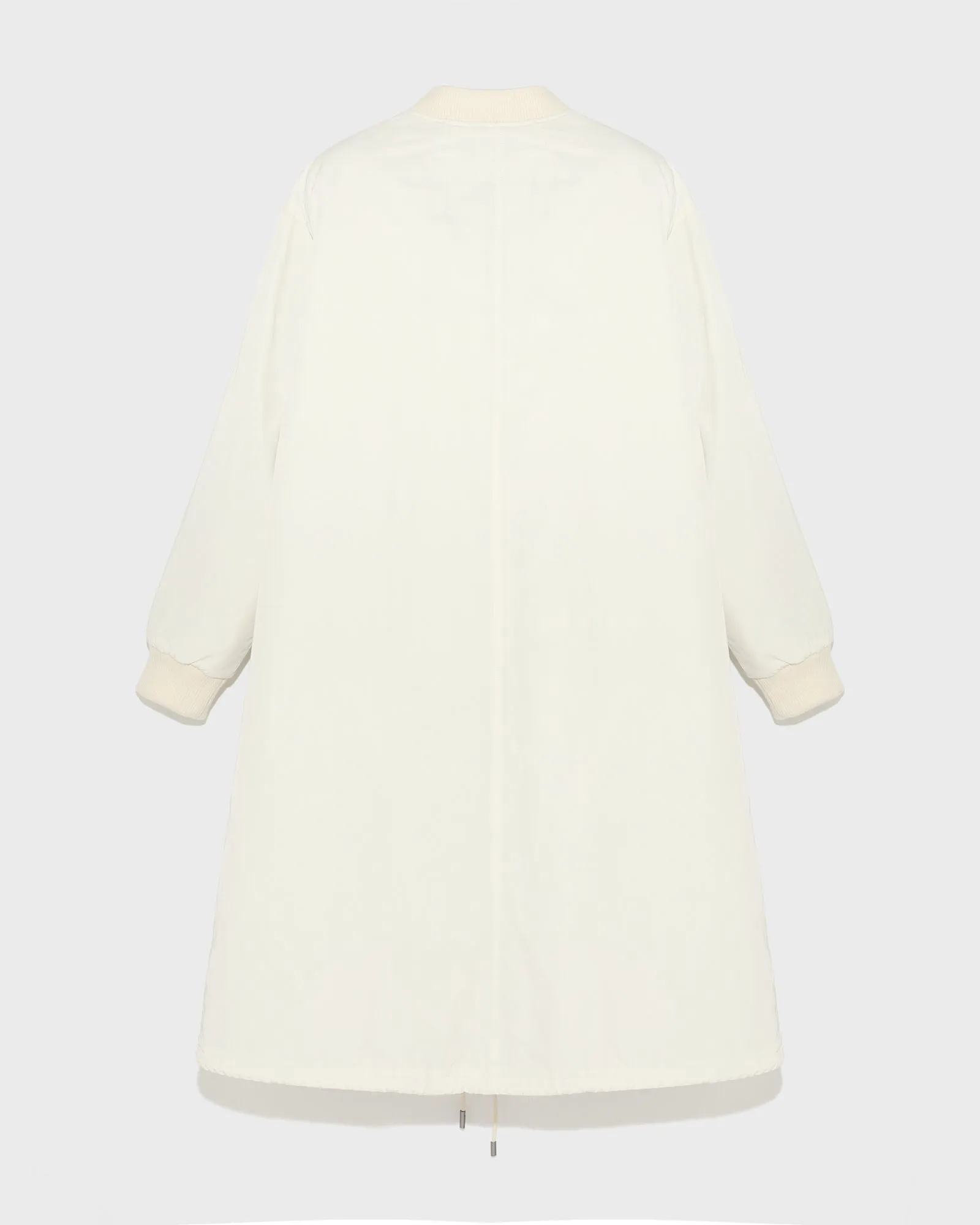 Reversible parka bomber jacket in water-repellent technical fabric and long-haired mink fur