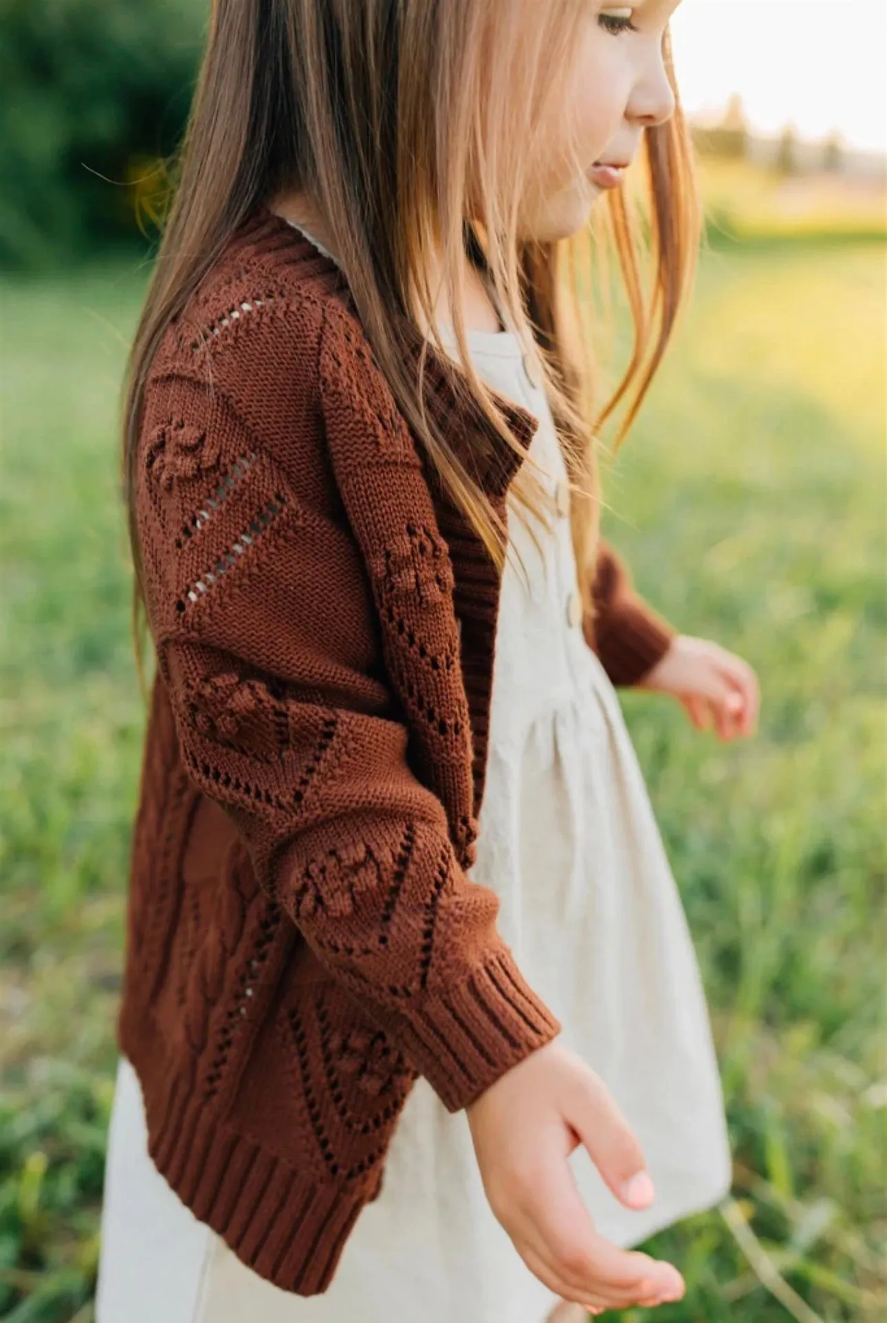 Rust Chunky Knit Cardigan