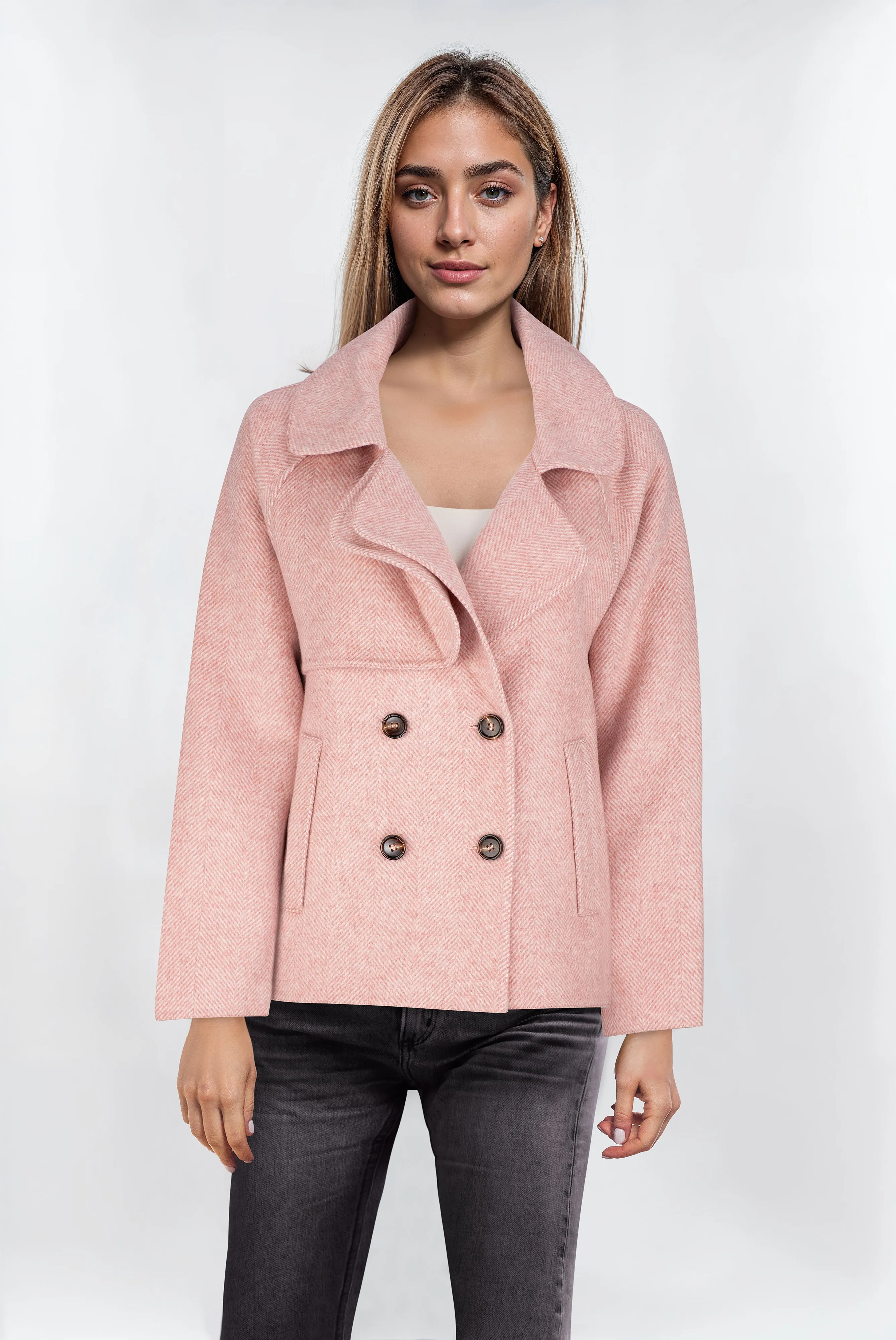 Sabena - Pretty in Pink Pea Coat