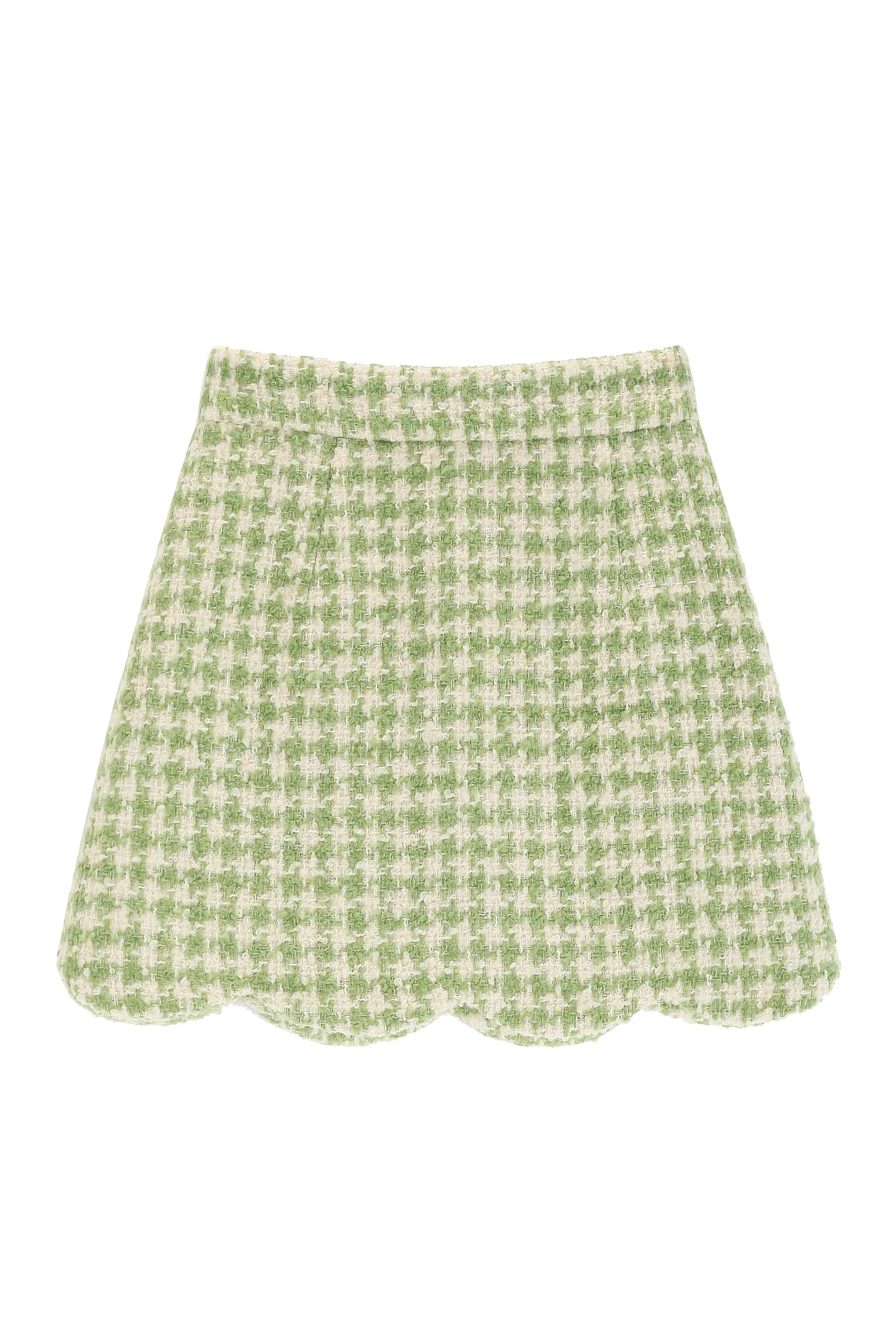 Scallop Wool Checked Set
