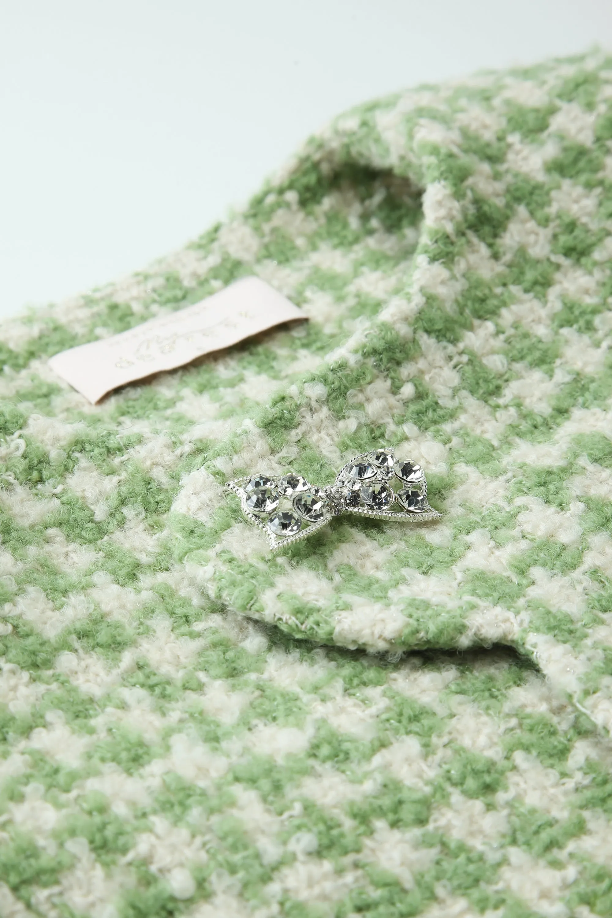 Scallop Wool Checked Set