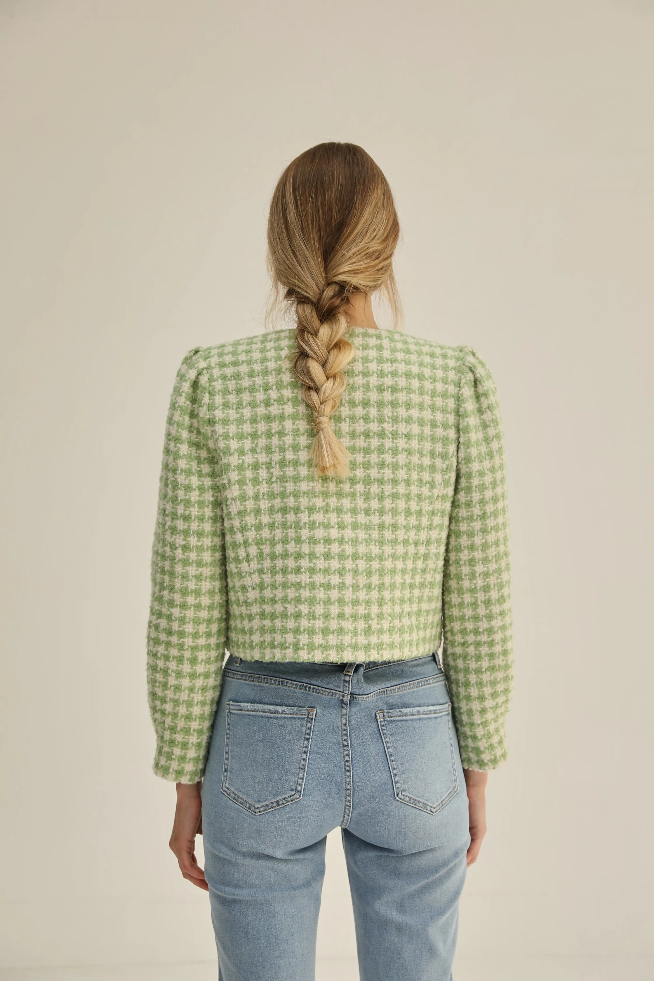 Scallop Wool Checked Set