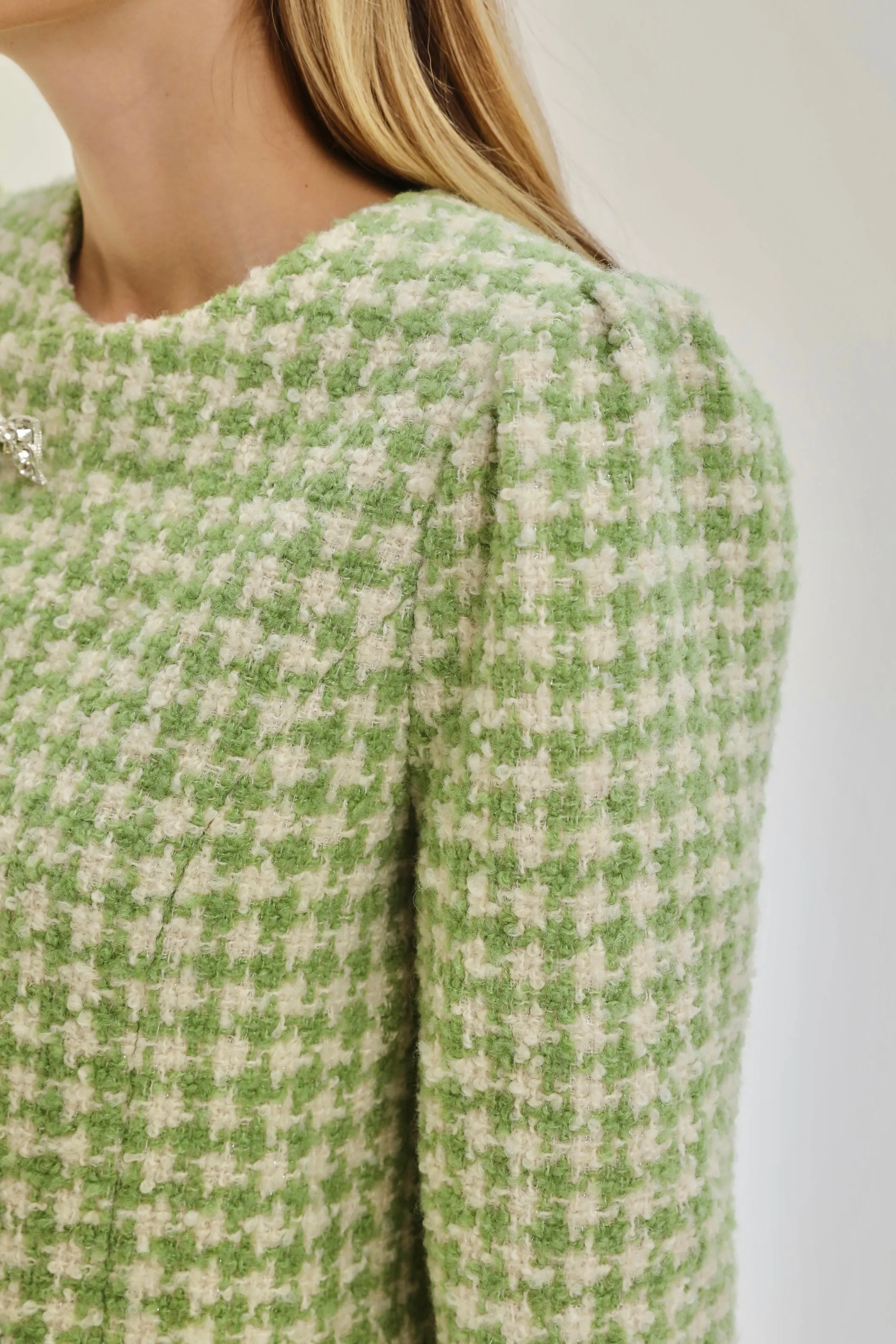 Scallop Wool Checked Set