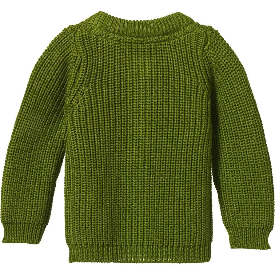 Scout Cardigan - Leaf Chunky Knit