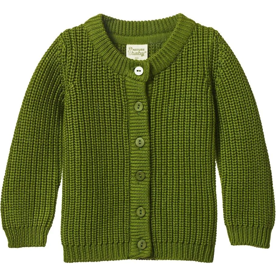 Scout Cardigan - Leaf Chunky Knit