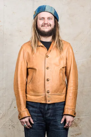 Second Hand Mister Freedom Natural Campus Leather Jacket Veg Tanned