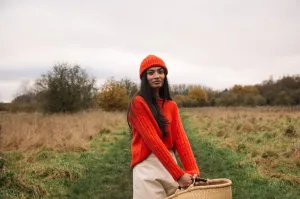 Shika Lambswool Jumper in Flame