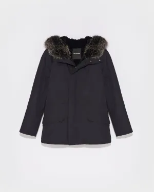 Short Iconic Parka In waterproof Cotton Blend with Fox Fur and Rabbit Fur