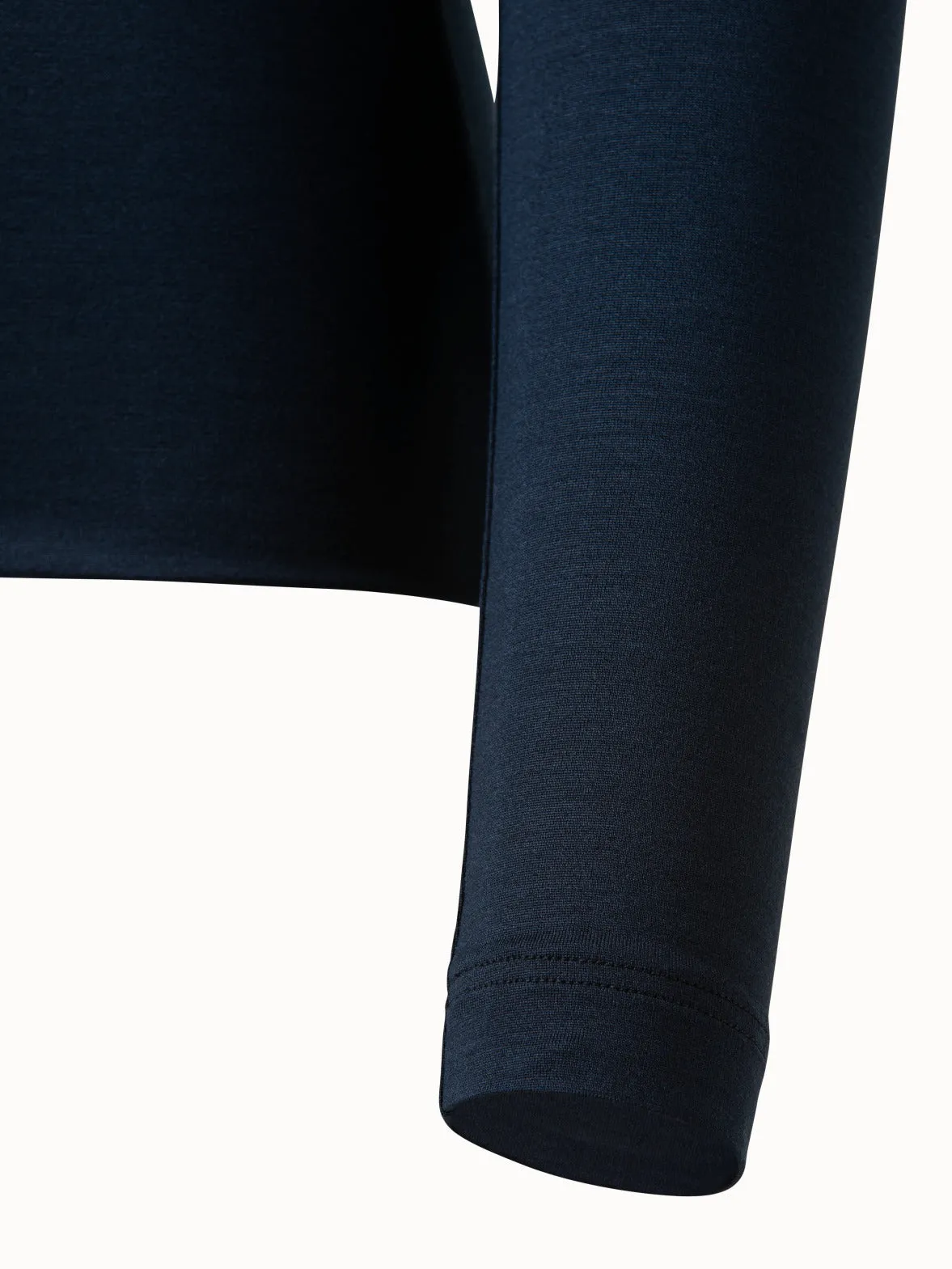 Silk Jersey Stretch Top with V-Neck