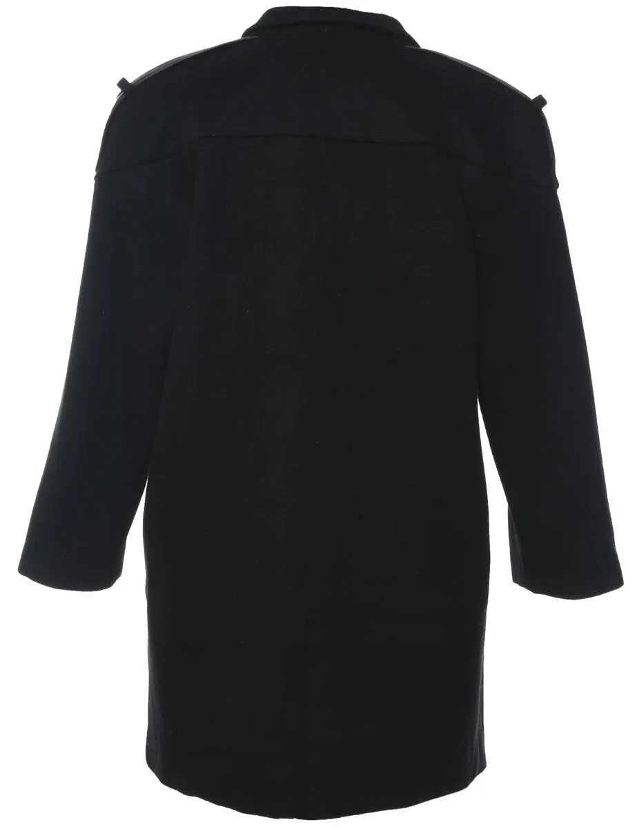 Single Breasted Wool Coat - L