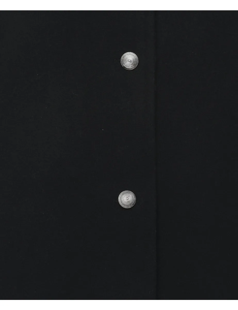 Single Breasted Wool Coat - L