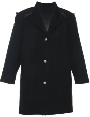 Single Breasted Wool Coat - L