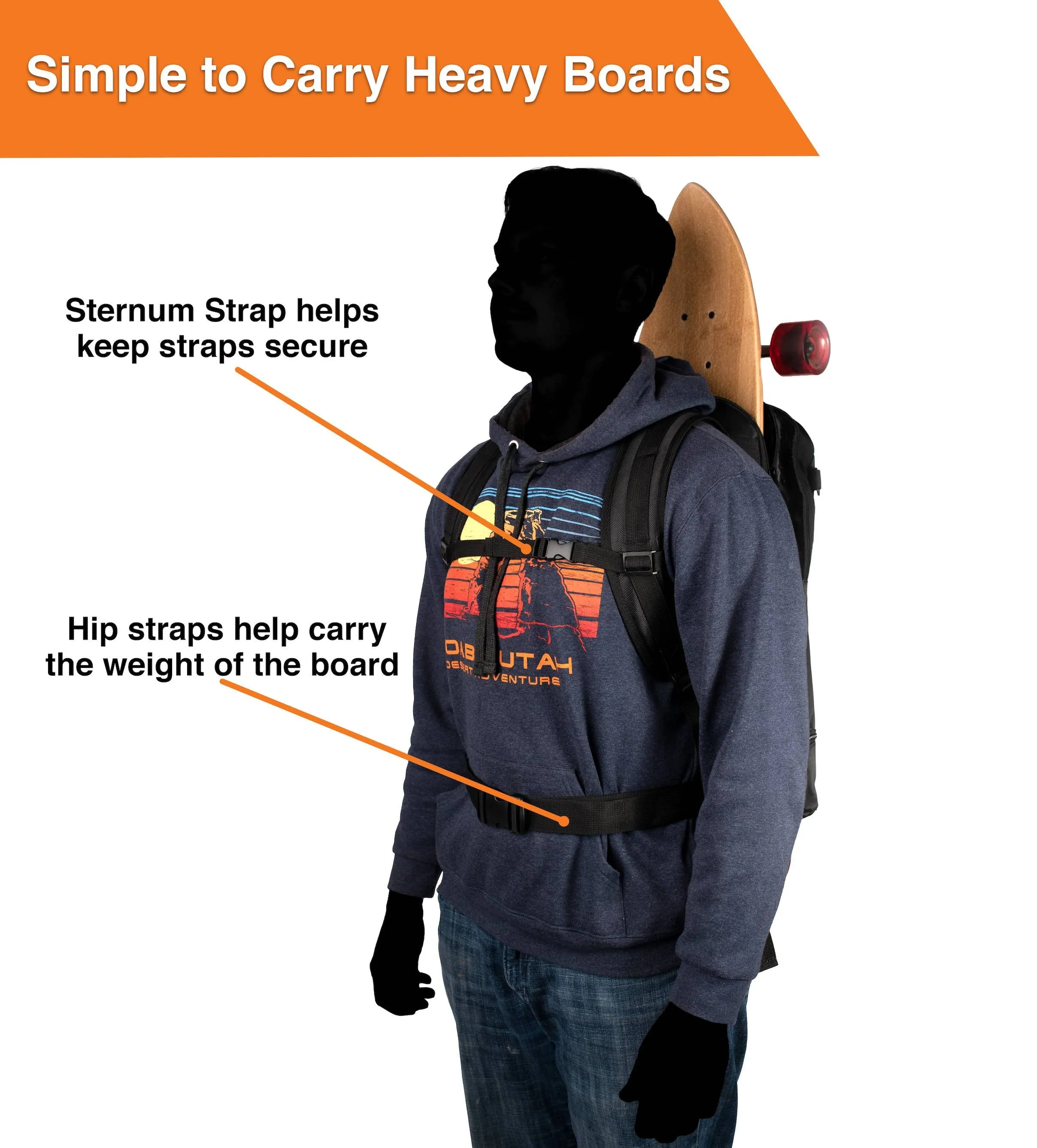 Skateboard Backpack | Board Blazers Backpack - Perfect for Longboards and Electric Skateboards