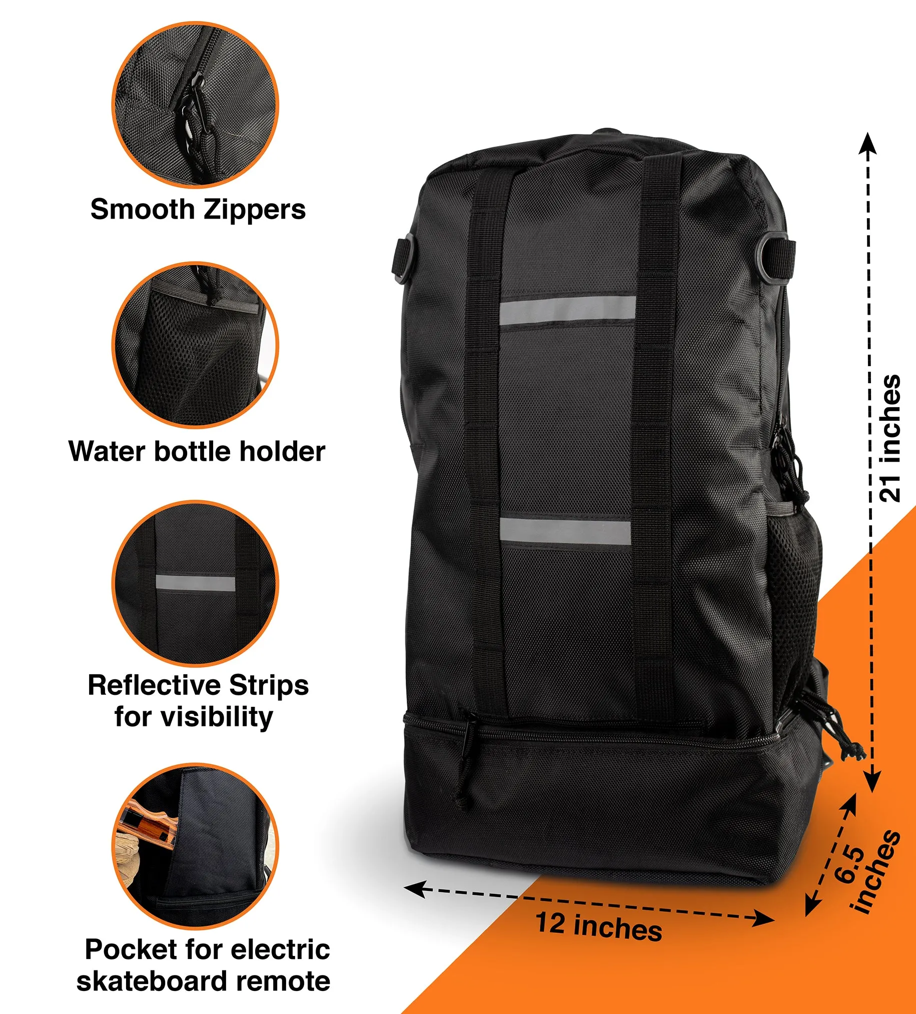 Skateboard Backpack | Board Blazers Backpack - Perfect for Longboards and Electric Skateboards
