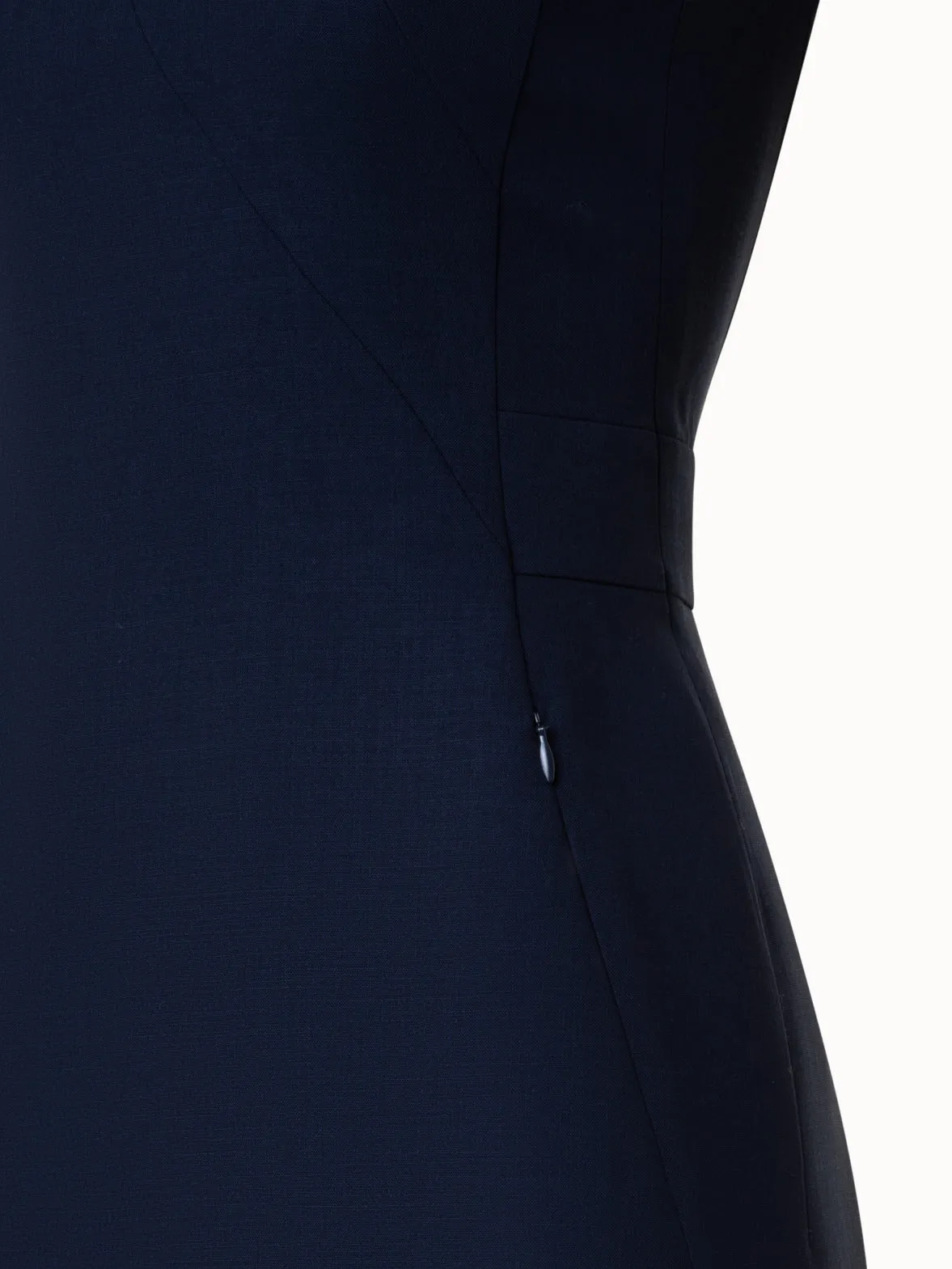 Sleeveless Wool Double-Face Sheath Dress