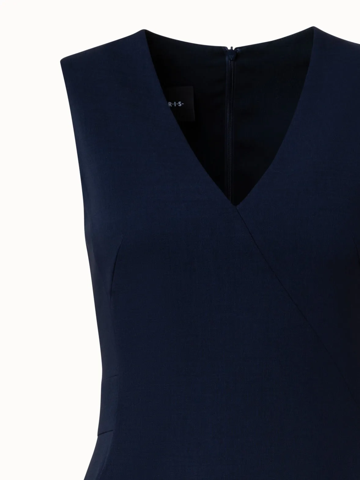 Sleeveless Wool Double-Face Sheath Dress