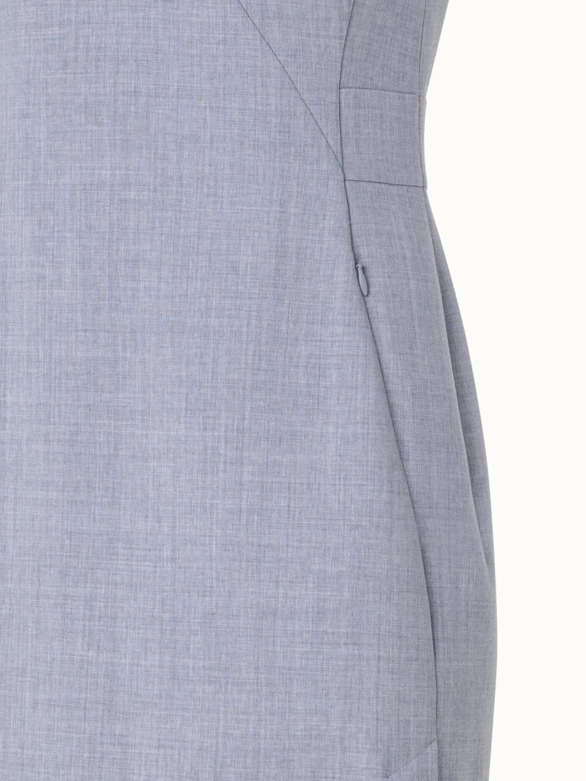 Sleeveless Wool Double-Face Sheath Dress