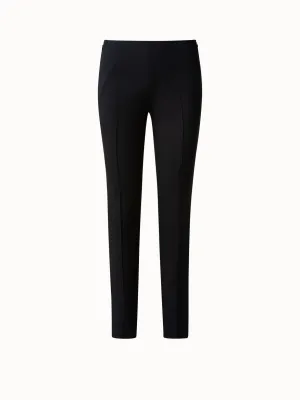 Slim Silk Stretch Crêpe Pants