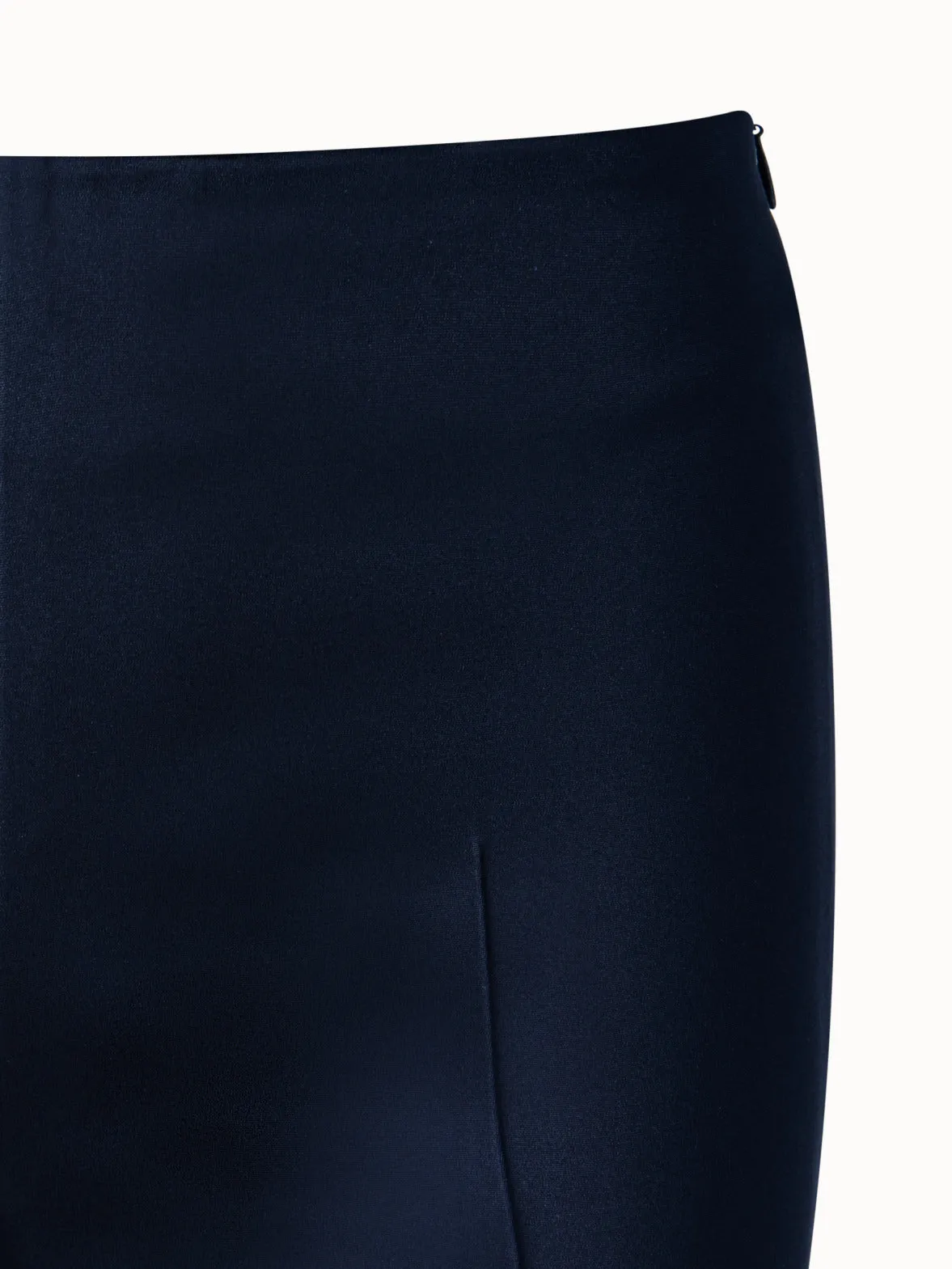 Slim Silk Stretch Crêpe Pants