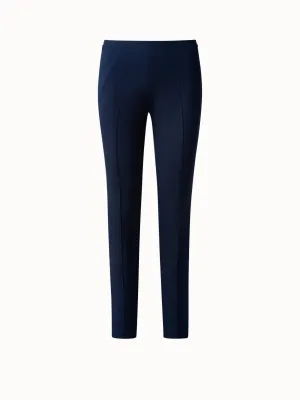 Slim Silk Stretch Crêpe Pants