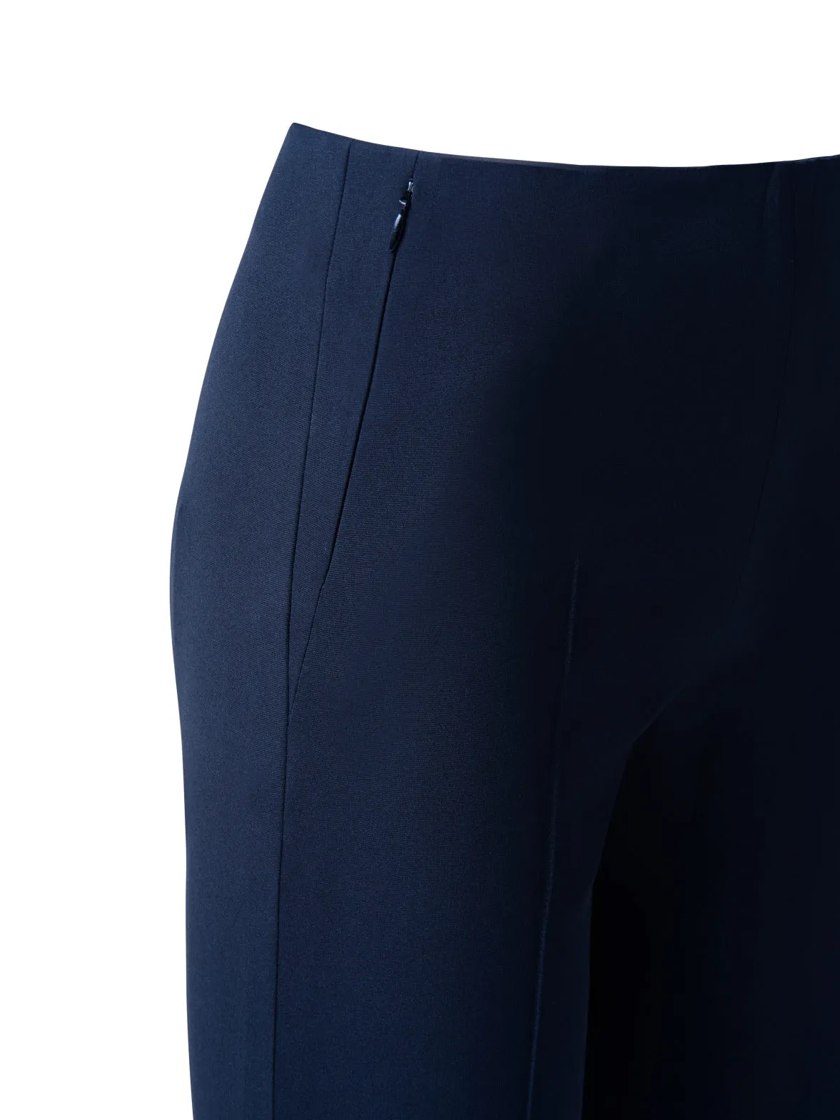 Slim Silk Stretch Crêpe Pants
