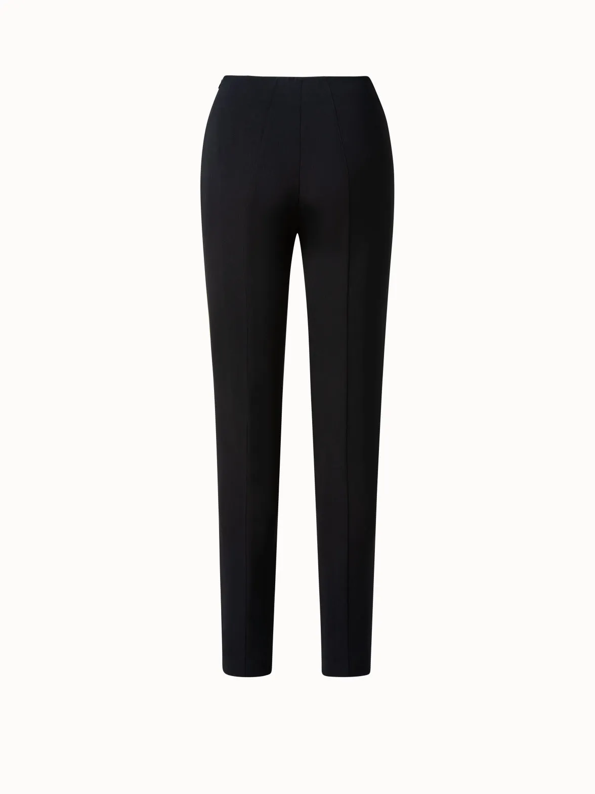 Slim Silk Stretch Crêpe Pants