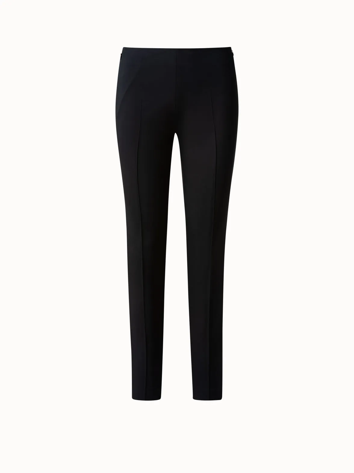 Slim Silk Stretch Crêpe Pants