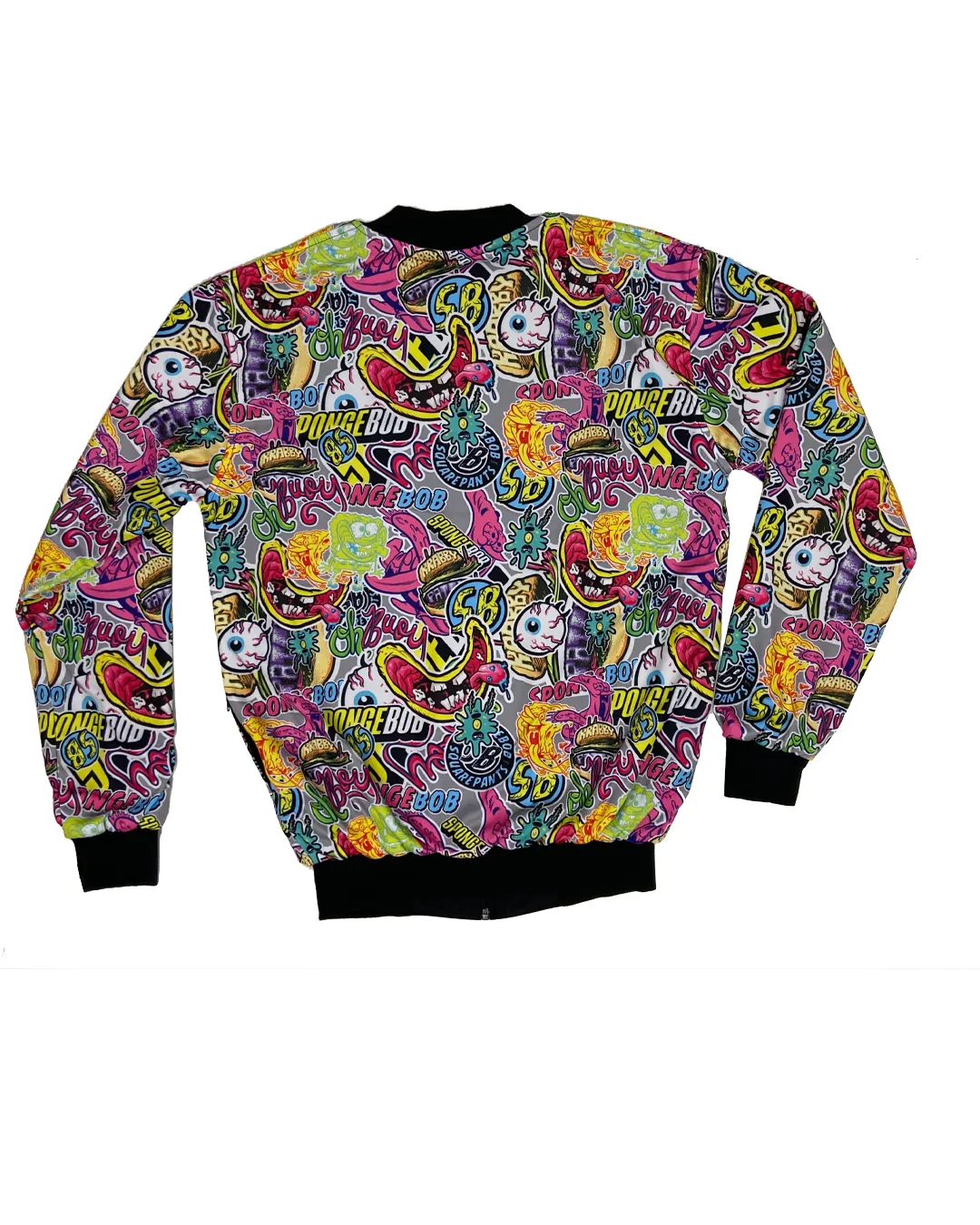 Spongebob Krustry Pattern Bomber Jacket