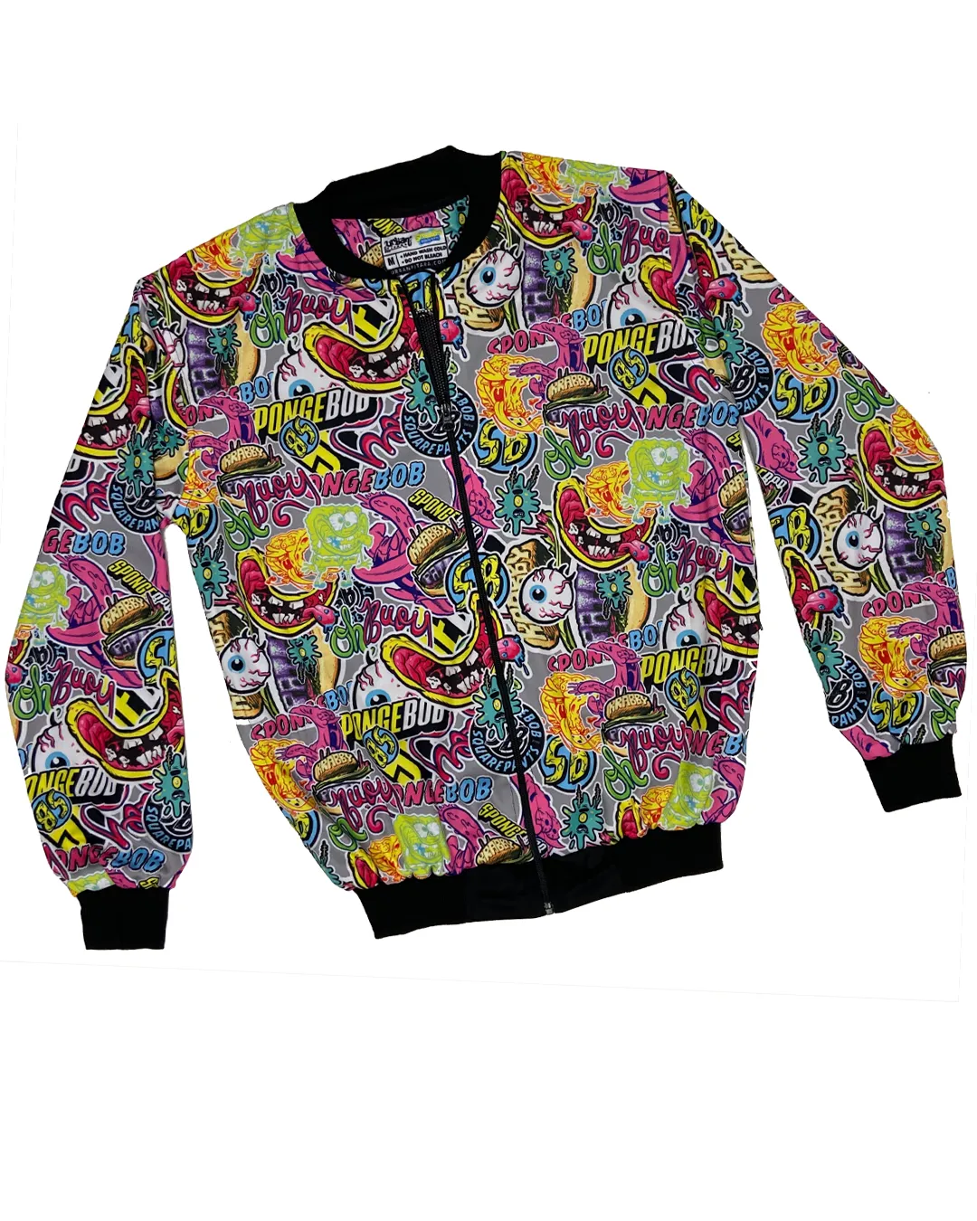 Spongebob Krustry Pattern Bomber Jacket