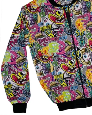 Spongebob Krustry Pattern Bomber Jacket