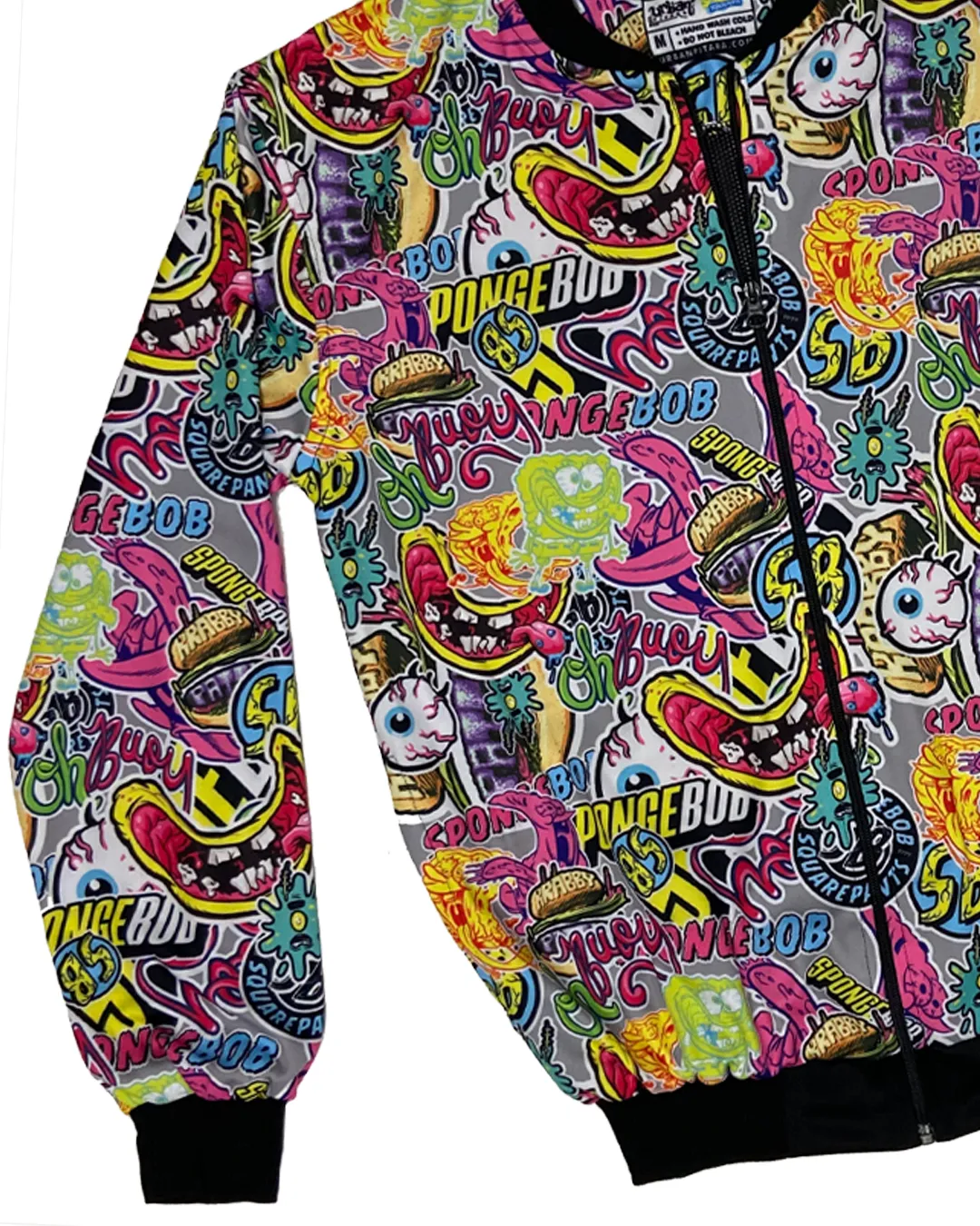 Spongebob Krustry Pattern Bomber Jacket