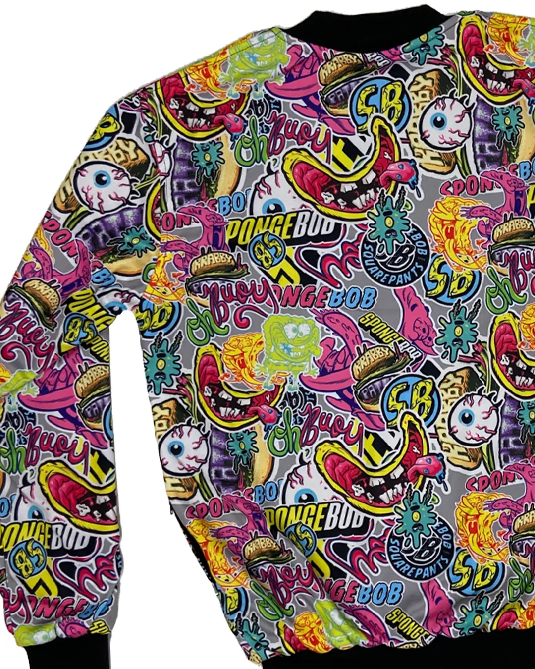 Spongebob Krustry Pattern Bomber Jacket