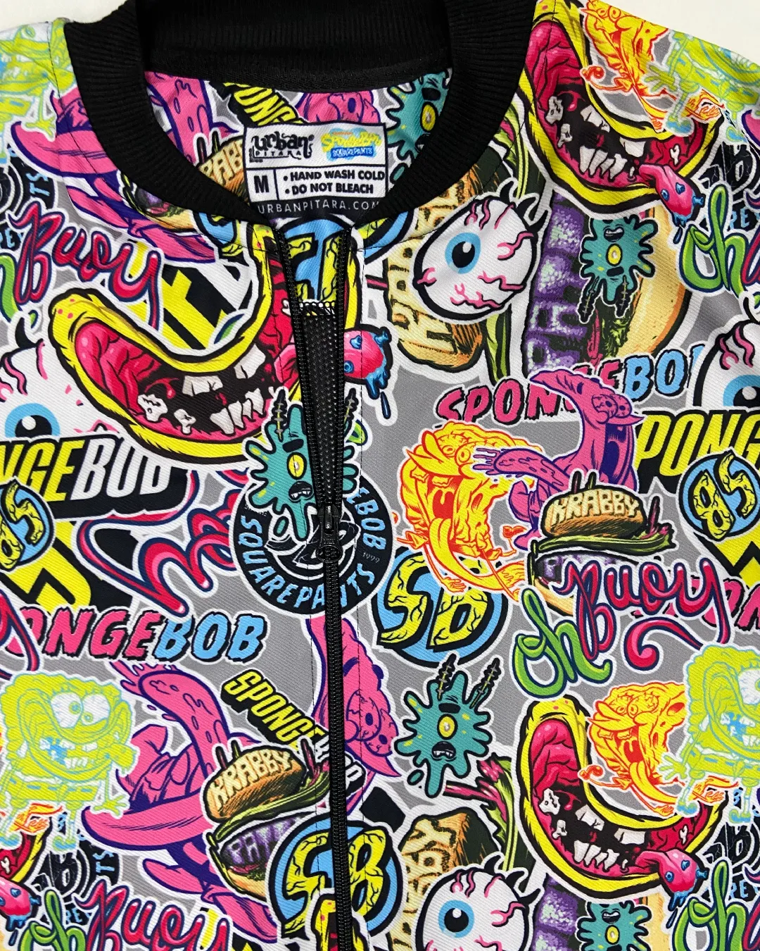 Spongebob Krustry Pattern Bomber Jacket